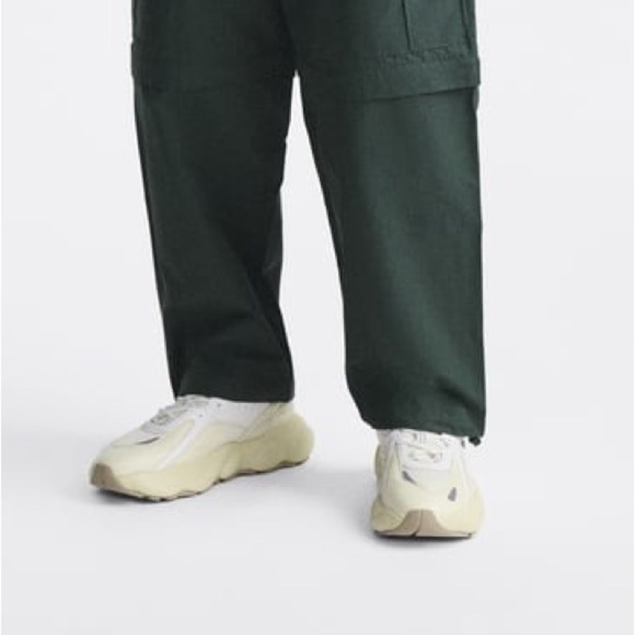 NWT. Zara Bone White Multi-Piece Running Sneakers. Size 9. - Picture 7 of 10